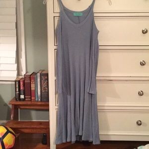 Light blue cold shoulder dress